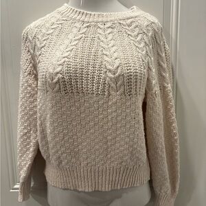 Philosophy Cream Cable Knit Sweater